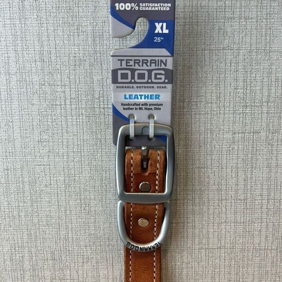 NEW Weaver Leather DOG Collar TERRAIN Sz XL 25" Russet Brown - Picture 2 of 6